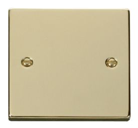 VPBR060  Deco Victorian Polished Brass 1 Gang Blank Plate